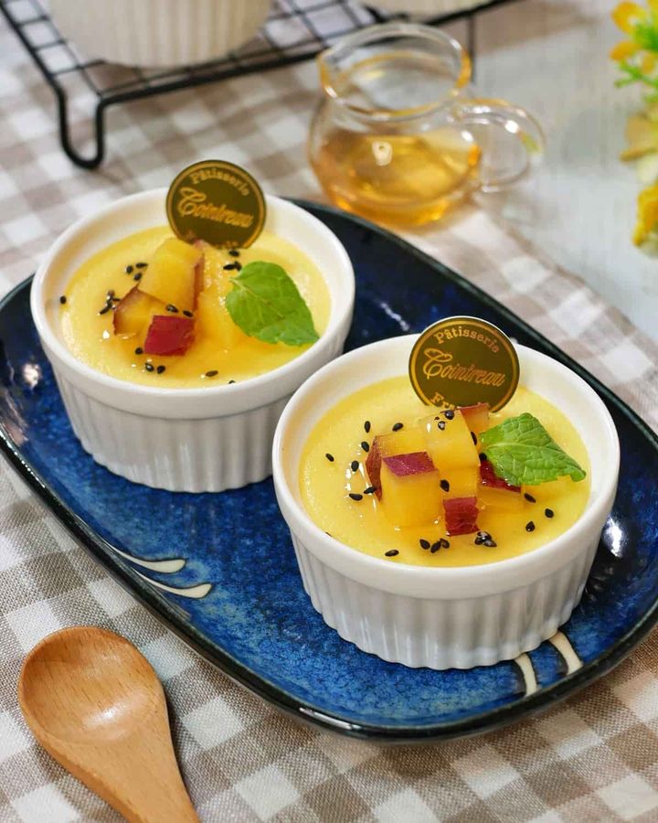 ココットで作る「極上スイートポテトプリン」