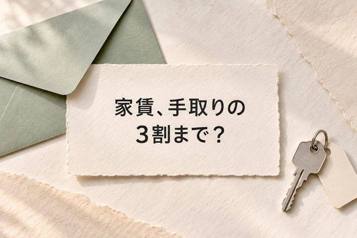 「家賃、手取りの３割まで？」数字だけで決める前に確認したい３つの家計ポイント