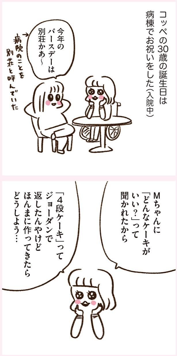 今年のバースデーは別荘かあ～ （C）やまもとりえ／KADOKAWA