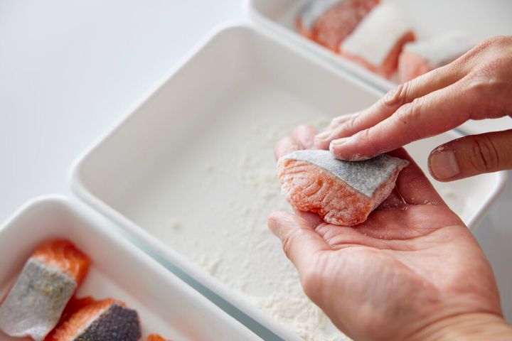 鮭となすのにんにくみそ炒め
