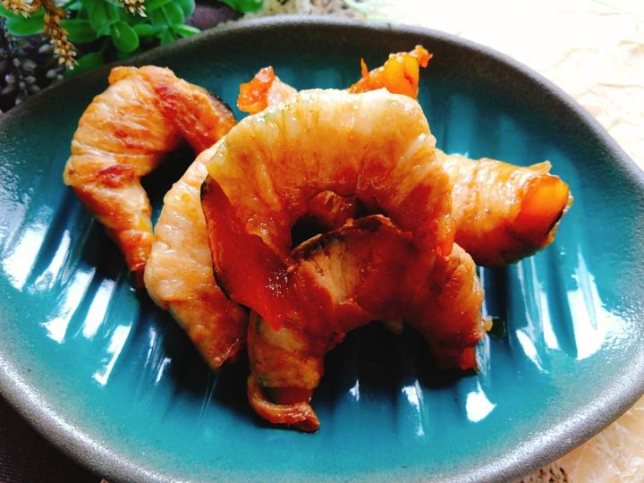 ホクホク甘い！かぼちゃの豚巻き照り焼き