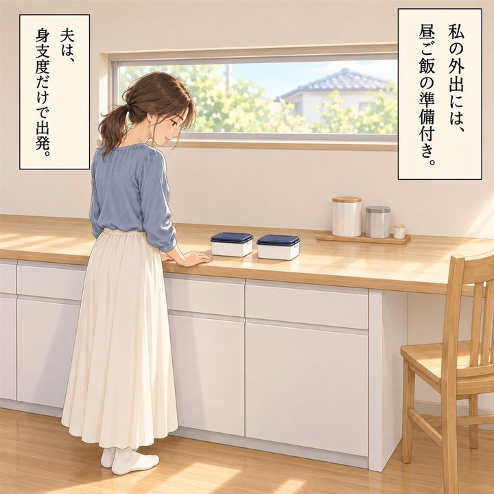 私の外出にだけ、家族の昼ご飯の準備がついてきます。