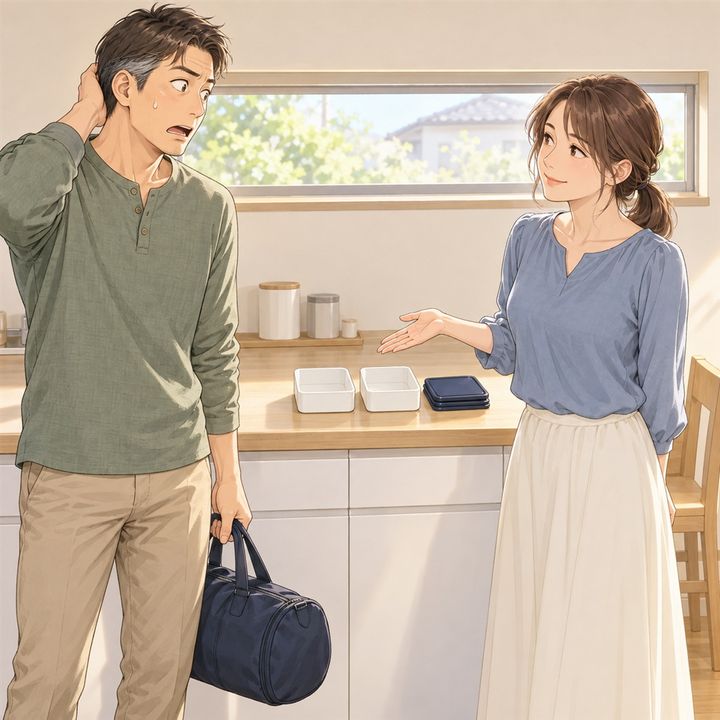 「弁当くらい作ってから行けば？」妻の外出に準備を求める夫、翌週の出発前に妻が台所で返した一言