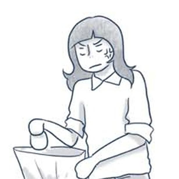 夫婦喧嘩の怒りは「捨て作業」にぶつける （C）ゆるりまい／KADOKAWA