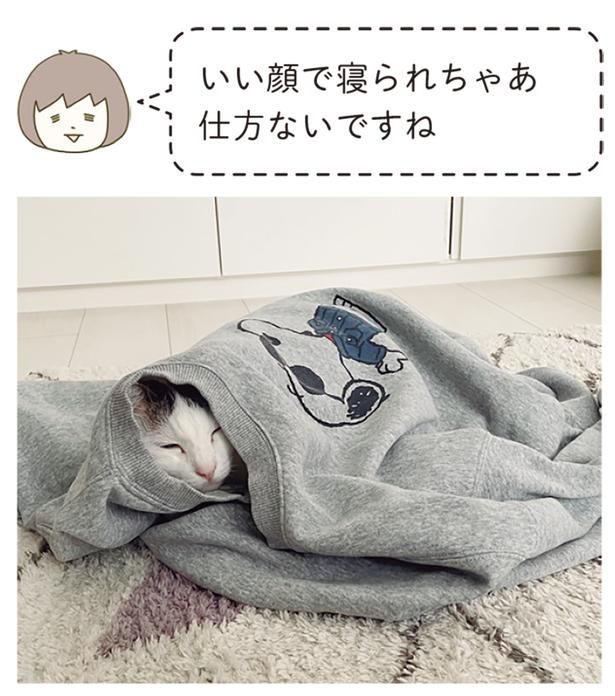 いい顔で寝られちゃあ仕方ない （C）卵山玉子／KADOKAWA