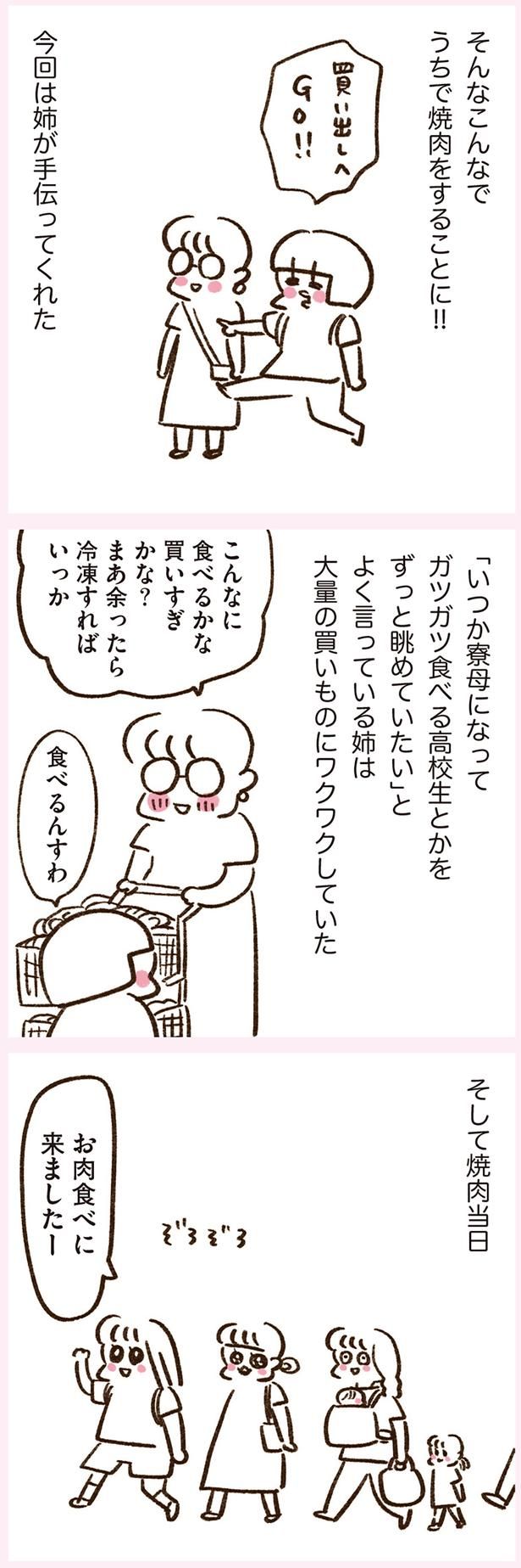 こんなに食べるかな買いすぎかな？ （C）やまもとりえ／KADOKAWA