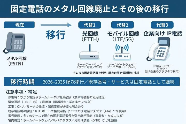 固定電話の『メタル回線撤廃』と『値上げ』が進む