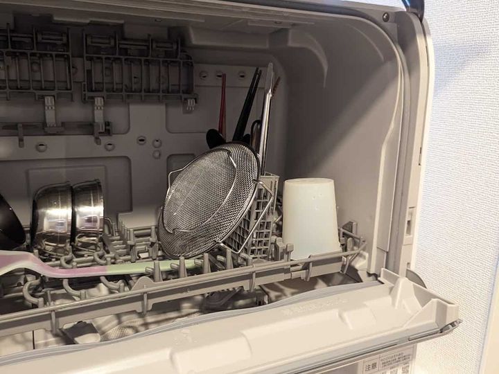 ダイソー 取っ手付浅型メッシュザル 使用例