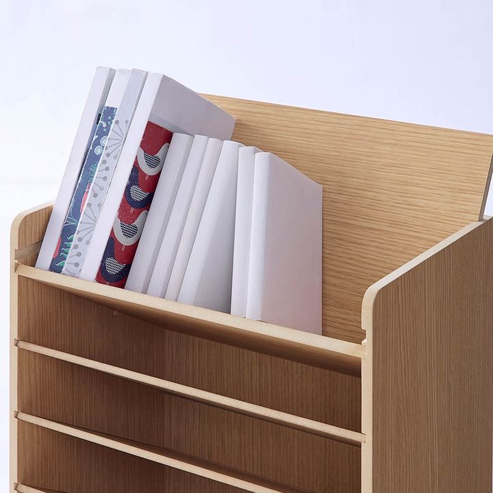 教科書も収納できる書類ワゴン 使用イメージ