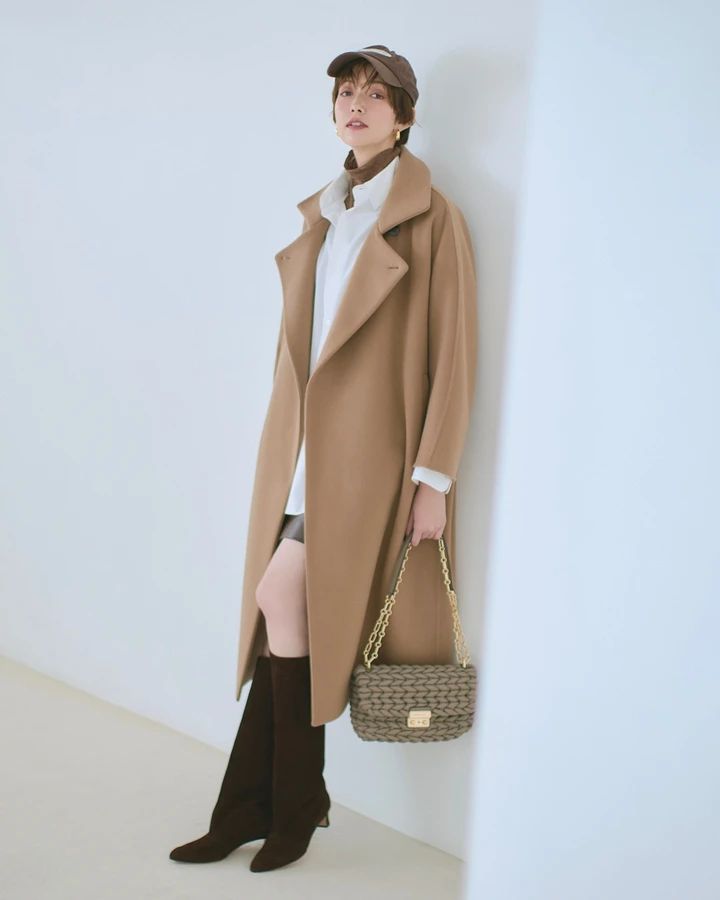 佐藤栞里 コートコーデ