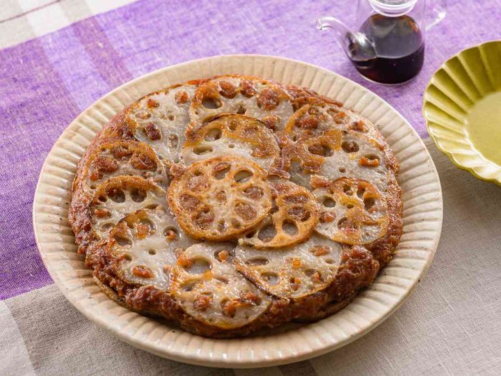 「ワンパン！れんこんはさみ焼き」レシピ