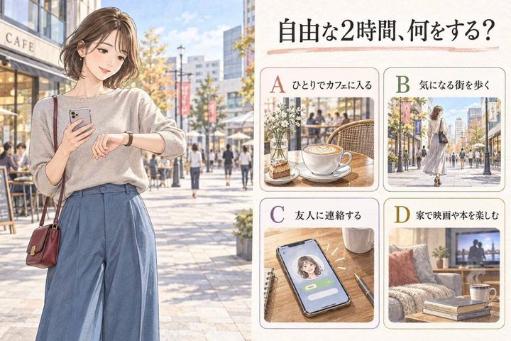 【心理テスト】自由な２時間、何をする？あなたの“心の満たし方”を診断