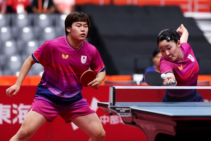 松島輝空、張本美和（C）Getty Images