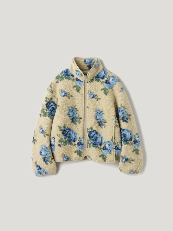 フリースジャケット（フラワー）¥3990