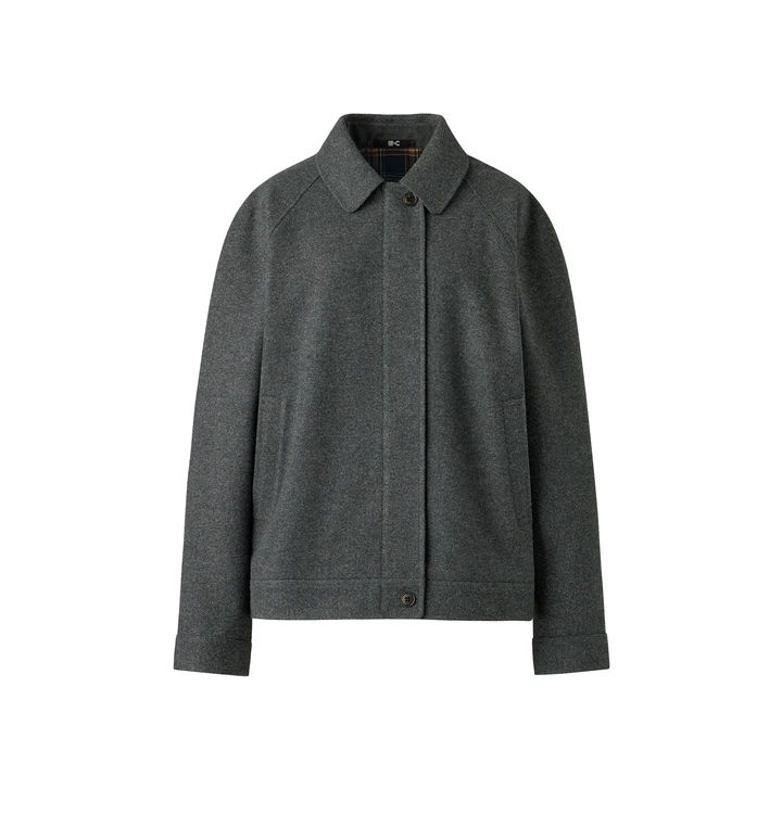 ウールブレンドハリントンジャケット￥7990