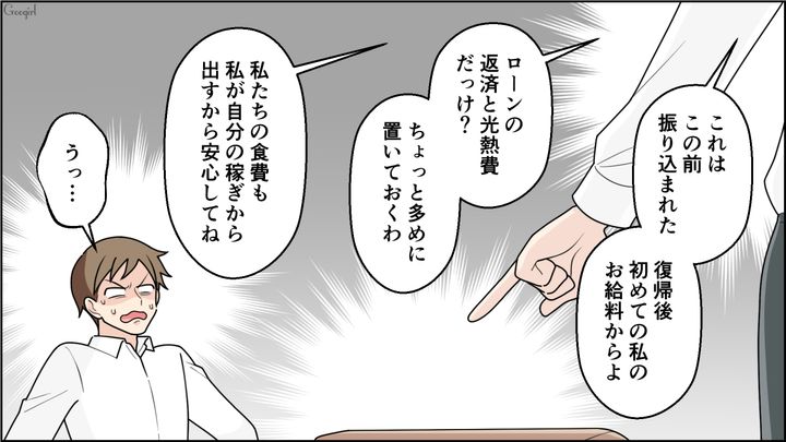 “不良債権夫”が家事をしてもらえず逆ギレしたけど…妻から復帰後初の給料を叩きつけられ黙り込んだ話
