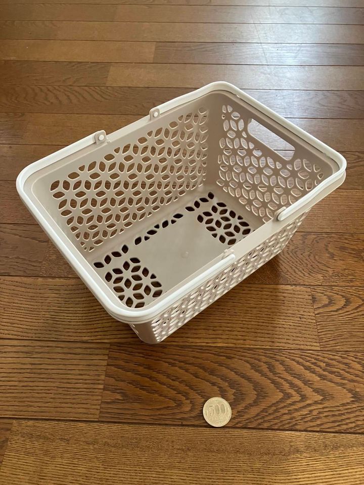 セリア：ハンドル積重ねバスケット ミニ