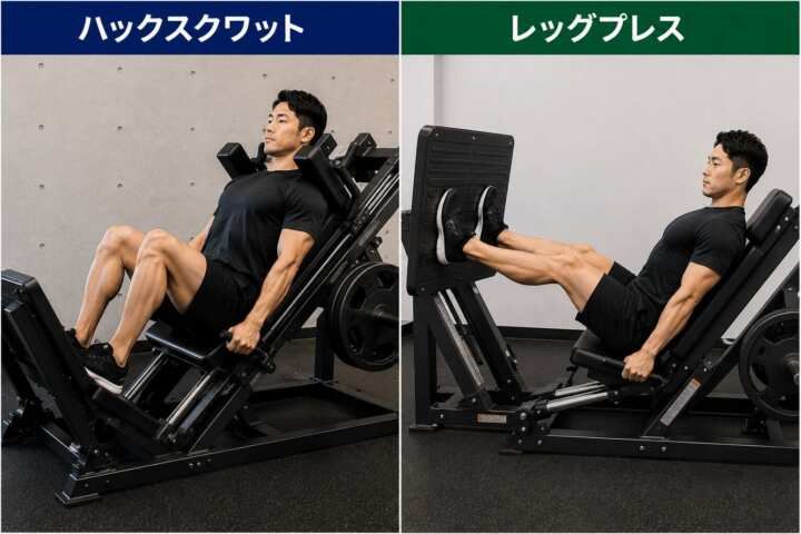 ハックスクワットとレッグプレス