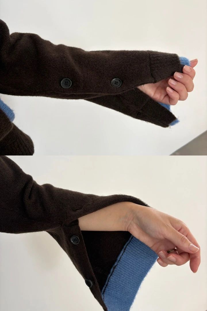 パフィータッチニットカラーコンビネーションセーター￥2990／GU（ジーユー）