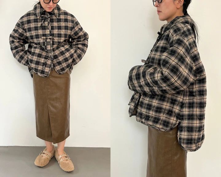 パデッドキルティングブルゾン￥5990／GU（ジーユー）