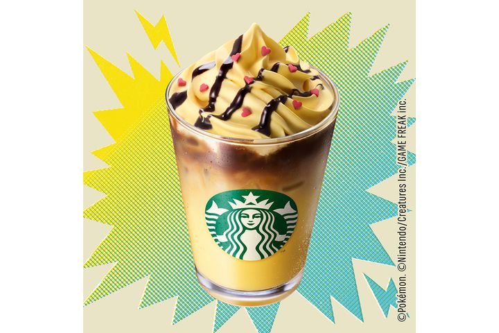『ピカチュウ ハニークリーム ラテ』（Iced）※Tallサイズのみ／テイクアウト￥678、店内利用￥690