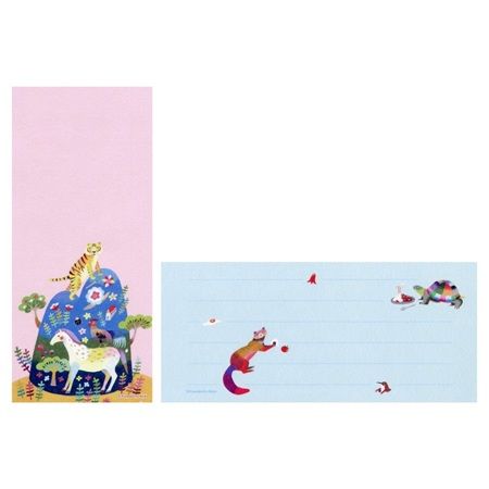色エンピツ作家・かわばたあきこさんの新作アートグッズ「和紙一筆箋」が発売！