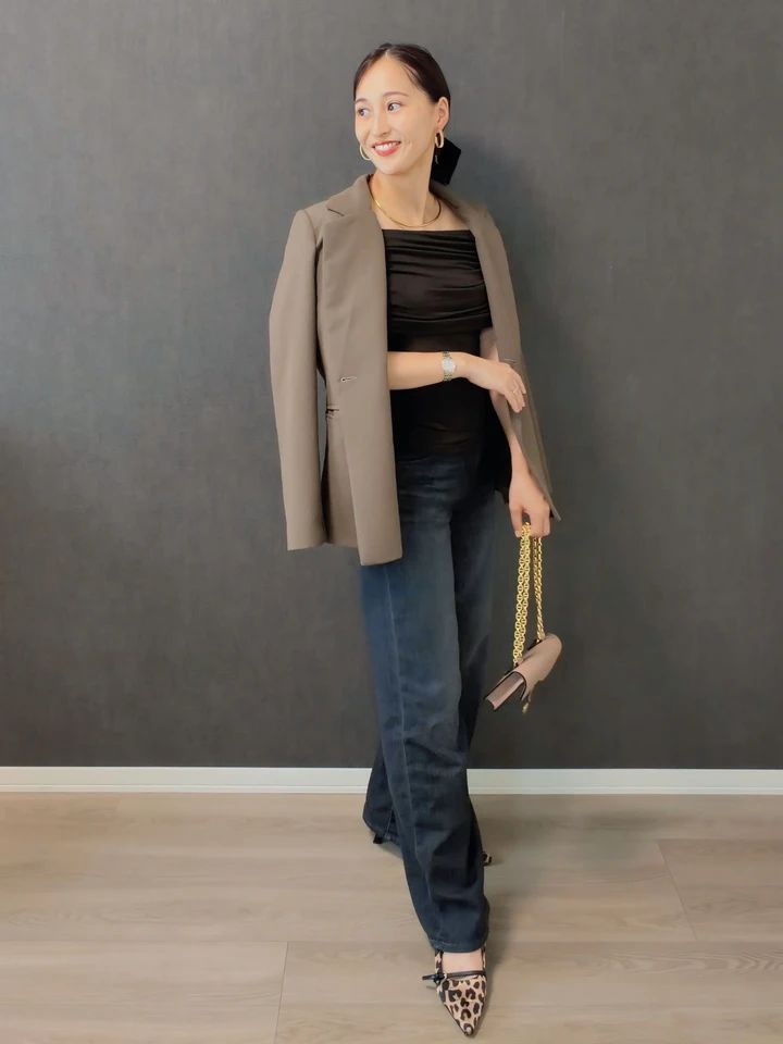 【UNIQLO着用コーデ】EZYワイドストレートジーンズ GRAY