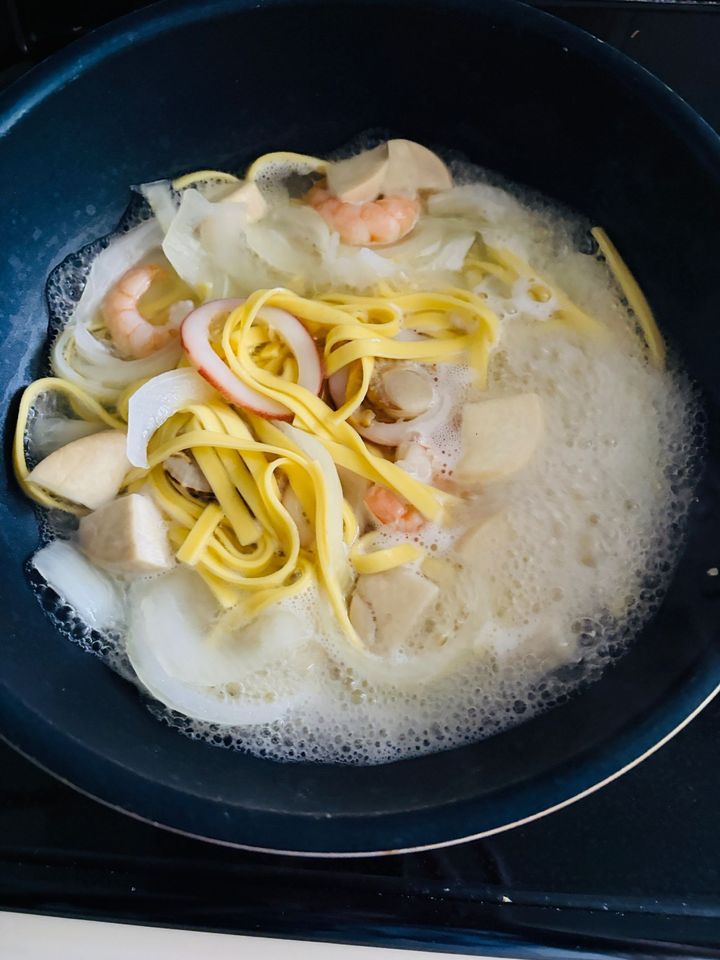 ワンパン「フィットチーネのクリームカレーパスタ」