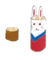 【2026年・中秋の名月は9月25日】「ぺったん！ 餅つきうさぎ」トイレットペーパーの芯で工作しよう！の画像5