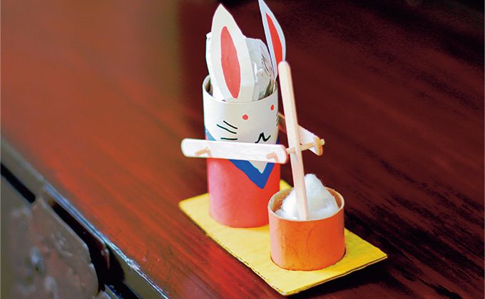 【2026年・中秋の名月は9月25日】「ぺったん！ 餅つきうさぎ」トイレットペーパーの芯で工作しよう！の画像1