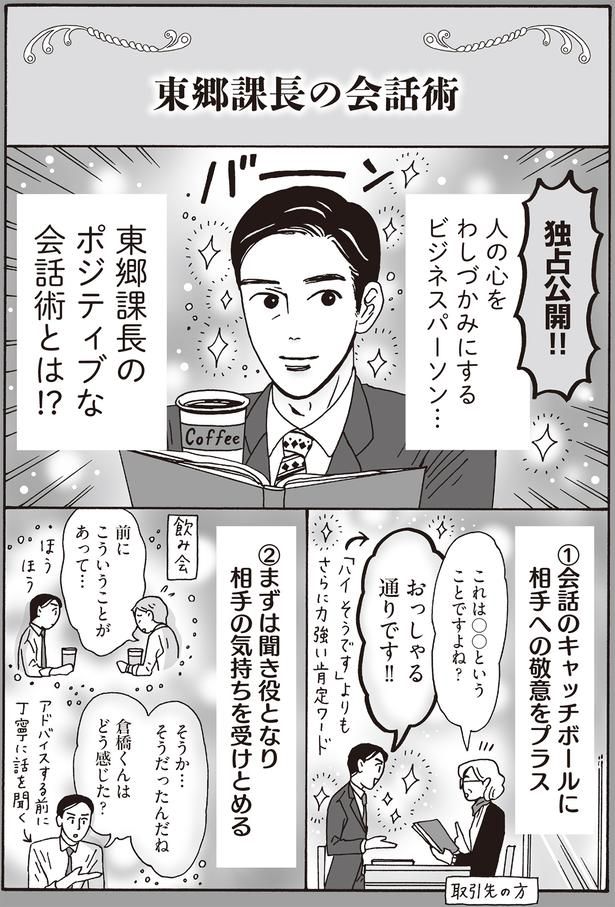 東郷課長のポジティブな会話術とは！？ （C）獅子／KADOKAWA