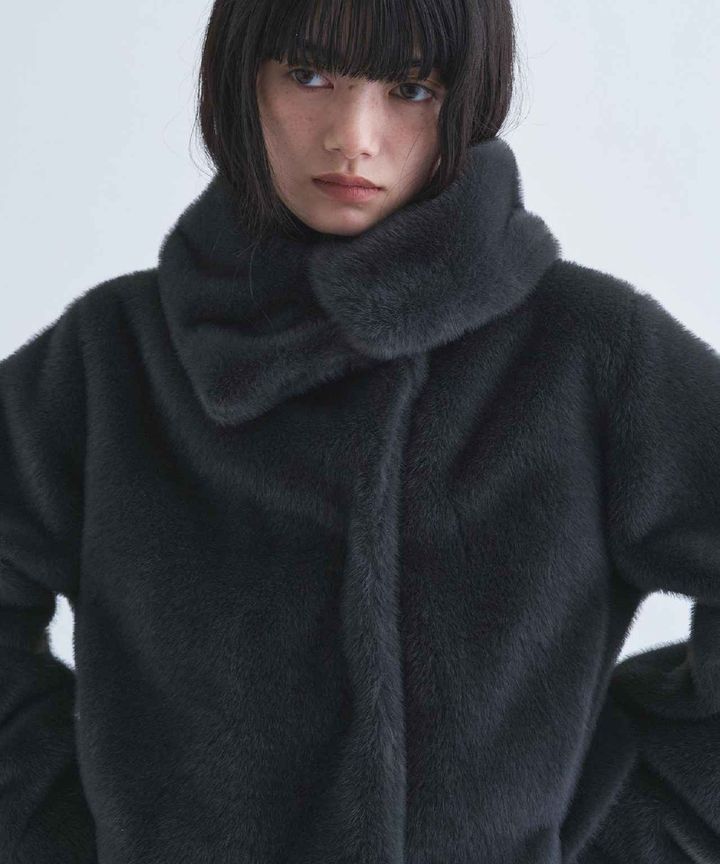 画像: 【Re】フェイクミンクショートジャケット（グレー、チャコールグレー）¥44,000 ◾️10月上旬発売予定 出典：コードエー