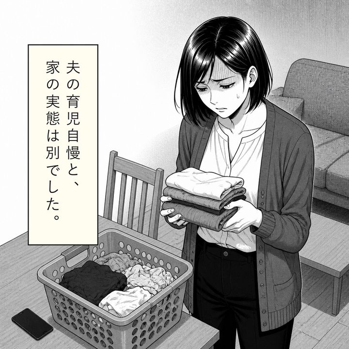 夫の育児自慢とは違って妻に負担が偏っています