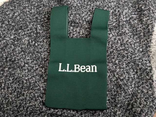 L.L.Beanのグリーンの高密度ニットバッグ単体の写真
