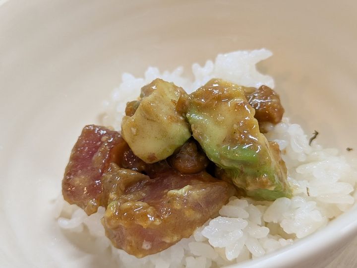 アレンジレシピ「食べる、だし醤油 ポキ風つまみ」