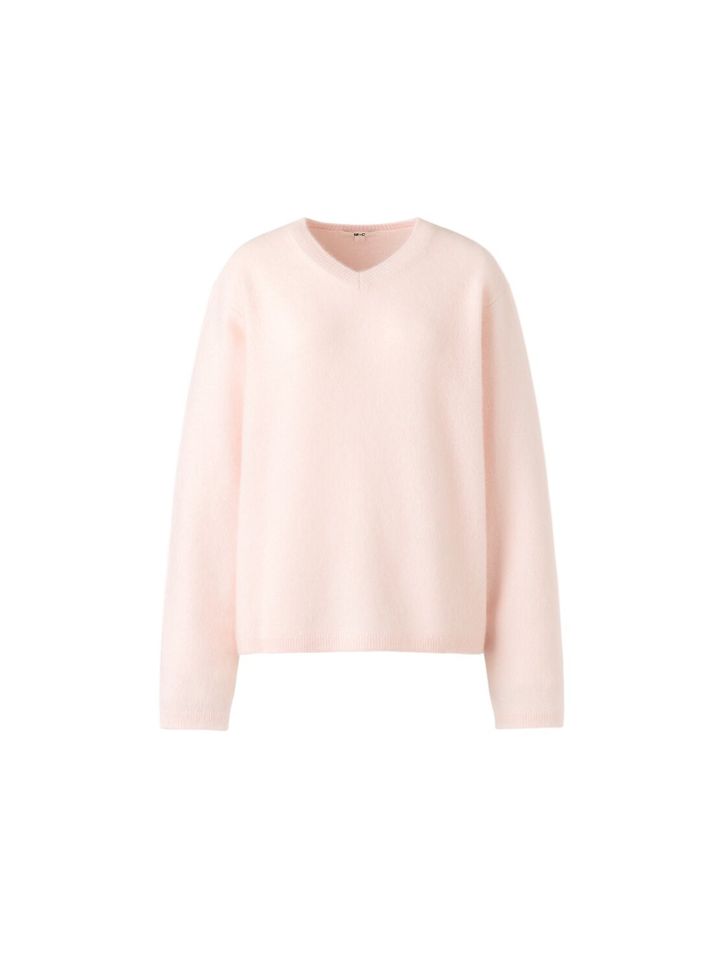 フラッフィカシミヤリラックスVネックセーター ¥12,990