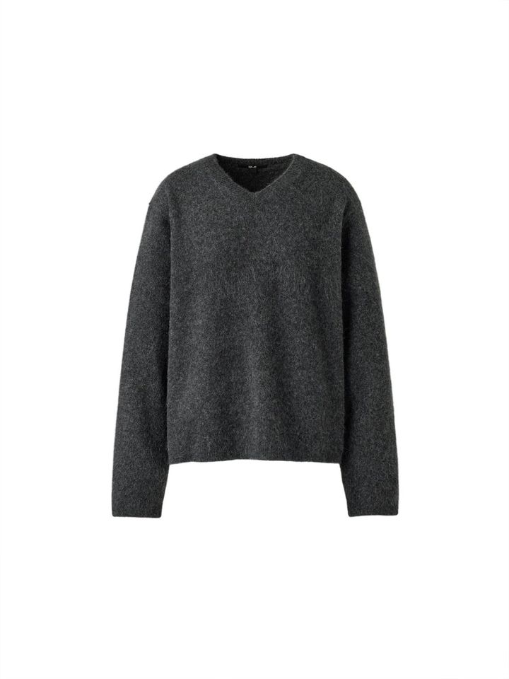 フラッフィカシミヤリラックスVネックセーター ¥12,990