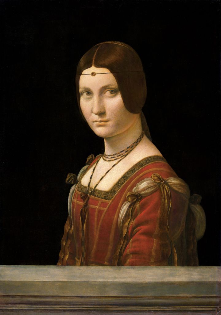 レオナルド・ダ・ヴィンチ《女性の肖像》、誤って付された別称《美 しきフェロニエール》1490‒1497年頃 パリ、ルーヴル美術館 © GrandPalaisRmn（ musée du Louvre） / Michel Urtado