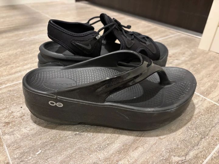 厚底OOFOSがちょっとしたお出かけに便利＆疲れ知らず Nikeの厚底サンダルと比較してみた_8