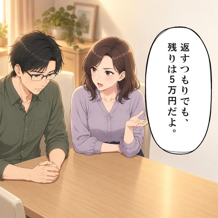 姉は五年で二万円しか返っていないと確かめます