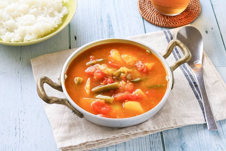 いんげんとじゃがいものカレー
