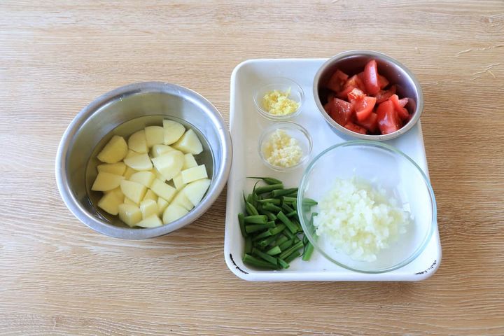 いんげんとじゃがいものカレー