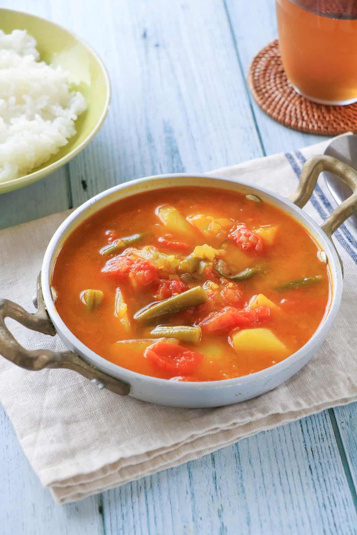 いんげんとじゃがいものカレー