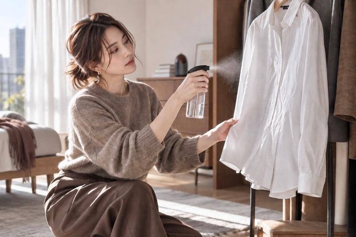 衣類のシワ、霧吹きするだけで伸ばせる？意外と知らない水分と繊維の関係