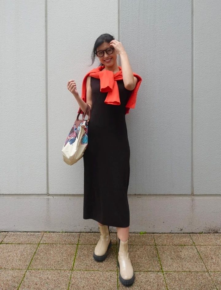 【UNIQLO(ユニクロ)】秋先まで使える！ウォッシャブルリブニットワンピース／ノースリーブ 1,990円_7