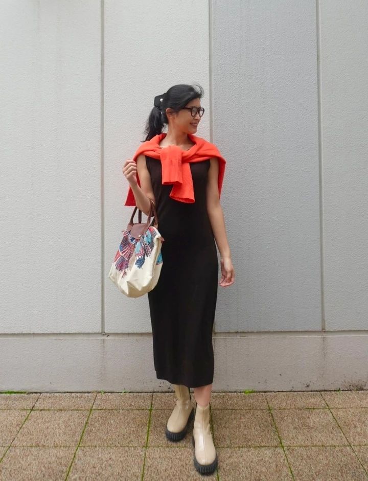 【UNIQLO(ユニクロ)】秋先まで使える！ウォッシャブルリブニットワンピース／ノースリーブ 1,990円_8