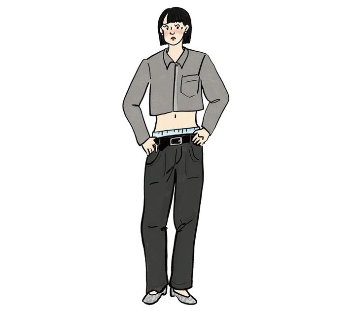 ローすぎるウエストのパンツ