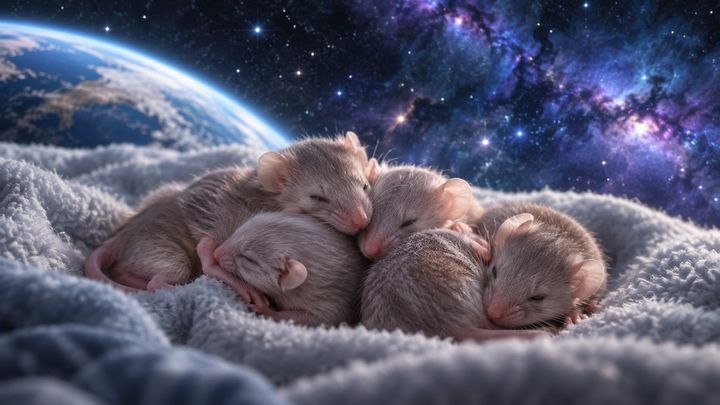 宇宙帰りのマウス、行っていない娘のほうが産む子が減っていた