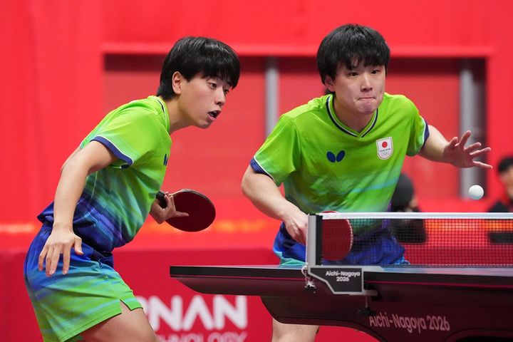 篠塚大登、張本智和（C）Getty Images