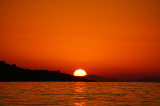 慶野松原の夕日